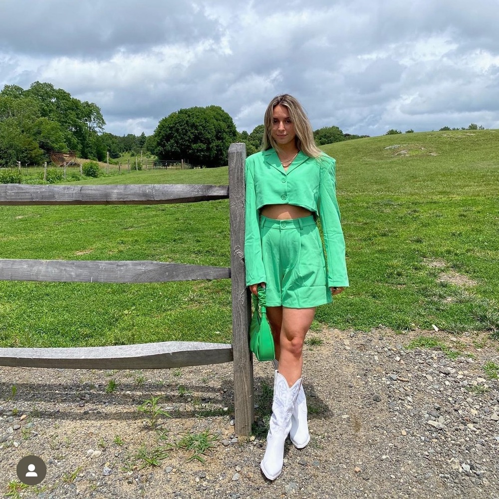 Green Short & Blazer Set